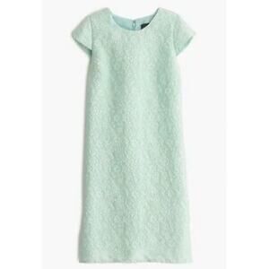 J.Crew Collection Size 4 Light Green Textured Jacquard Cap Sleeve Elegant Dress